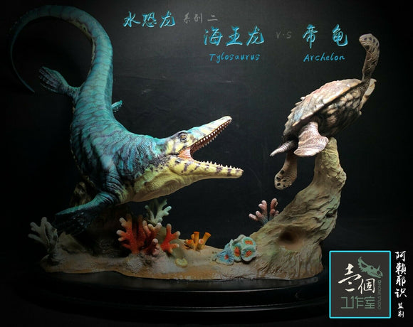 1/20 Tylosaurus VS Archelon Scene Statue