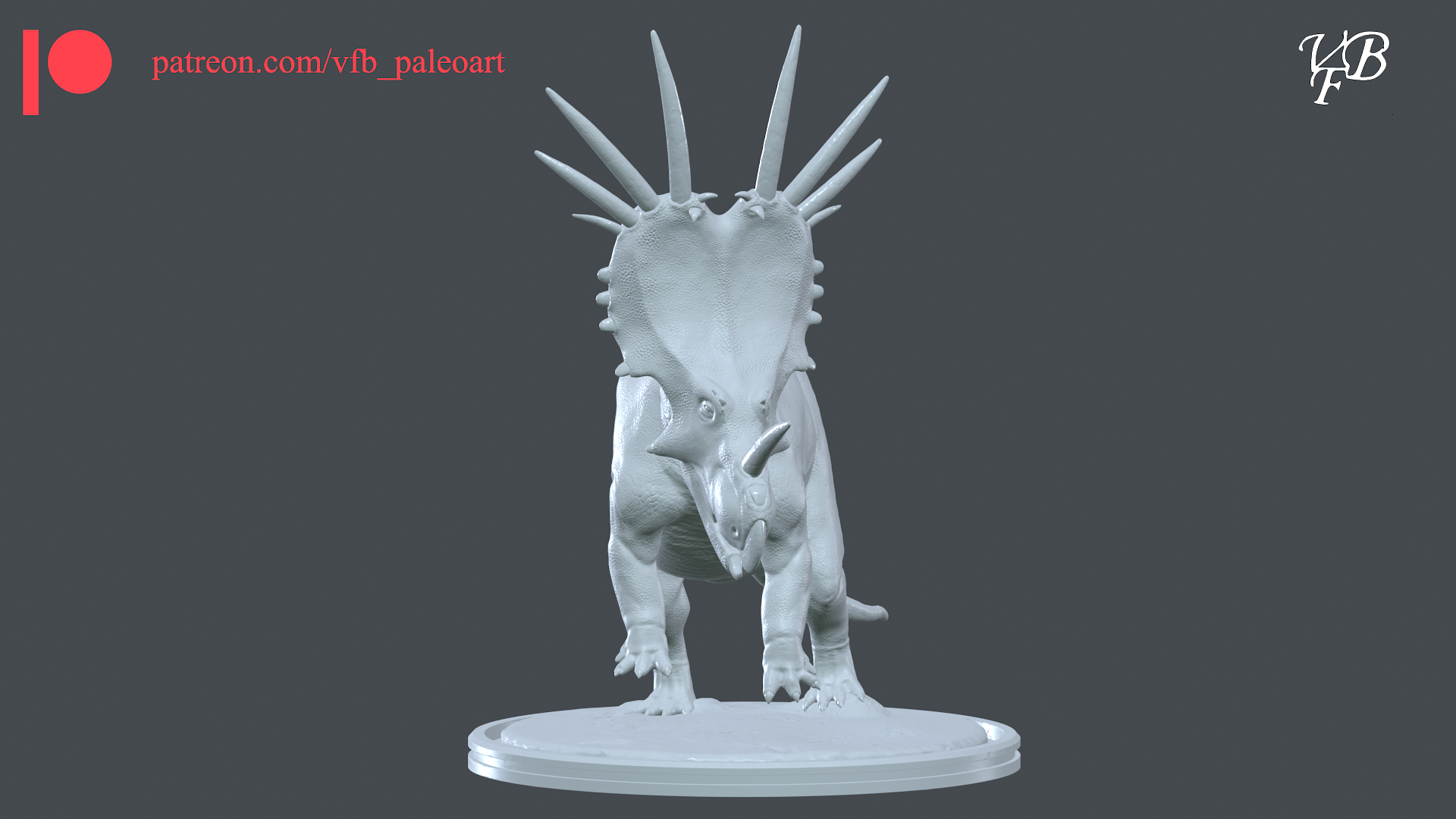 VFB Studio 1/35 Styracosaurus Scene Statue Kit