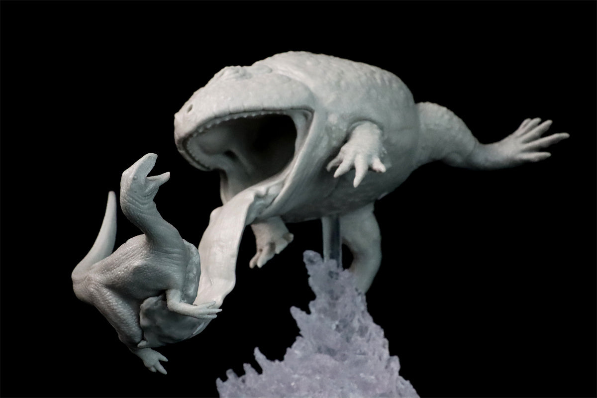 Sensen 1:5 Scale Beelzebufo Masiakasaurus Scene Statue