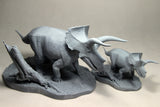 De CLAY Studio Triceratops prorsus Scene Statue Kit