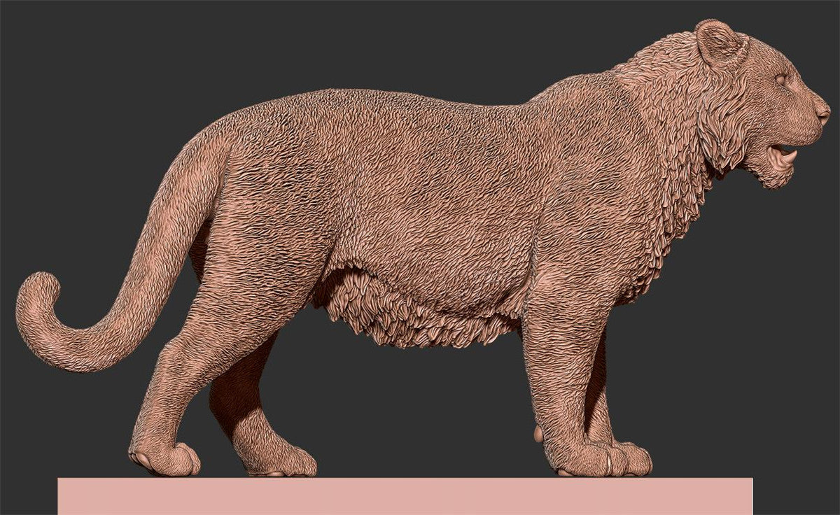 Siberan Tiger Scene Statue