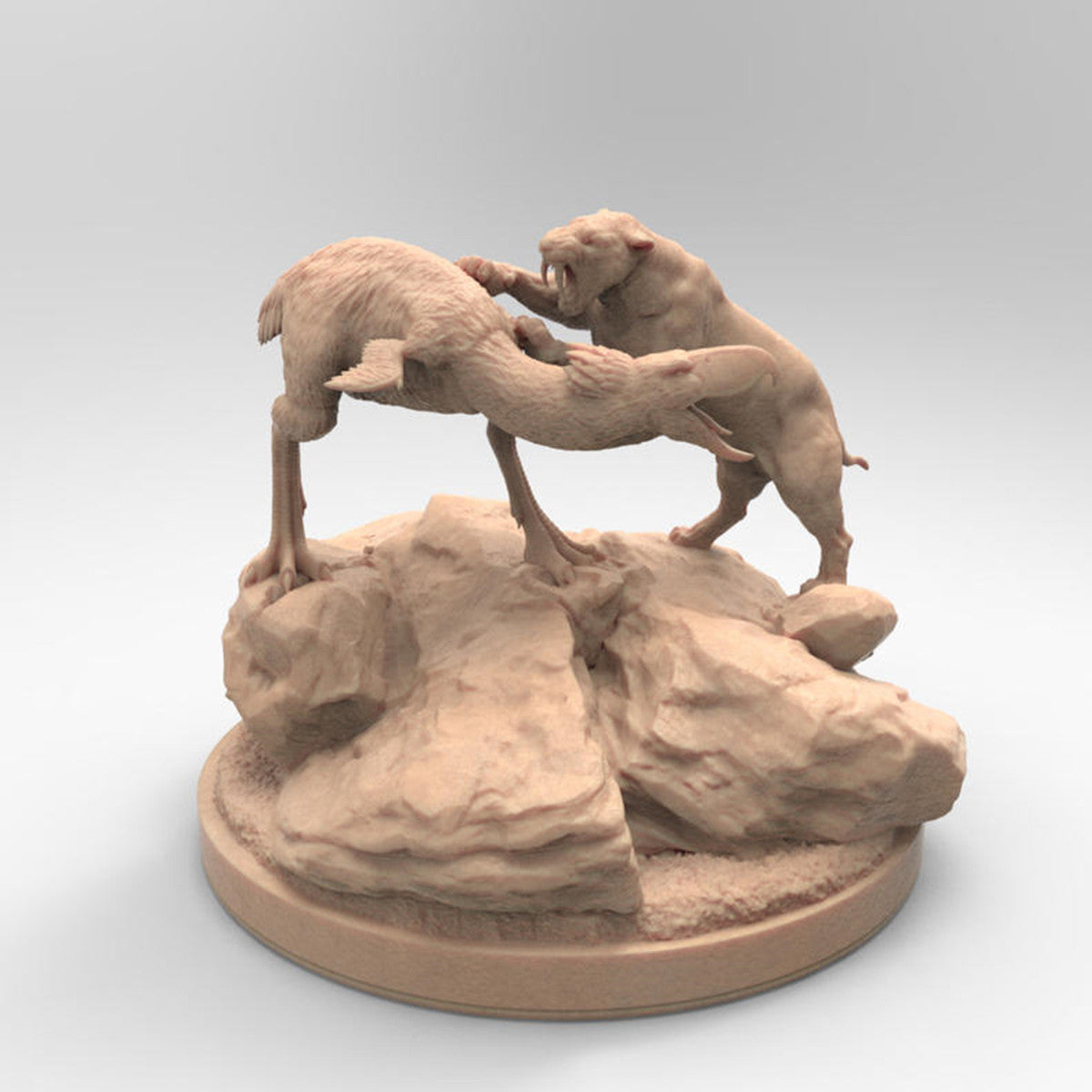 Rheic 1/20 Titanis VS Smilodon Model