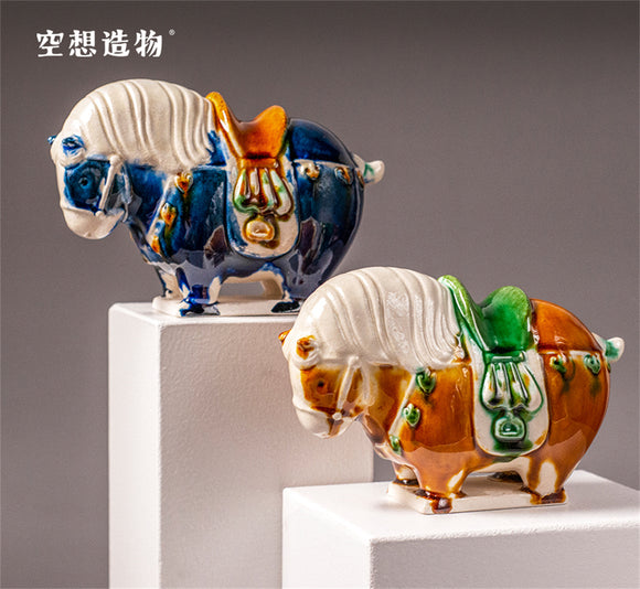 Tang Three-color Glaze Horse Model
