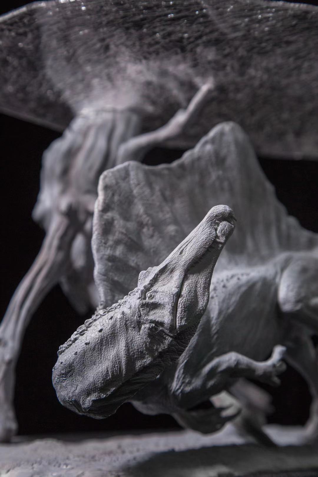 1/20 Spinosaurus Pterosaur Water Scene Statue Unpainted Kit