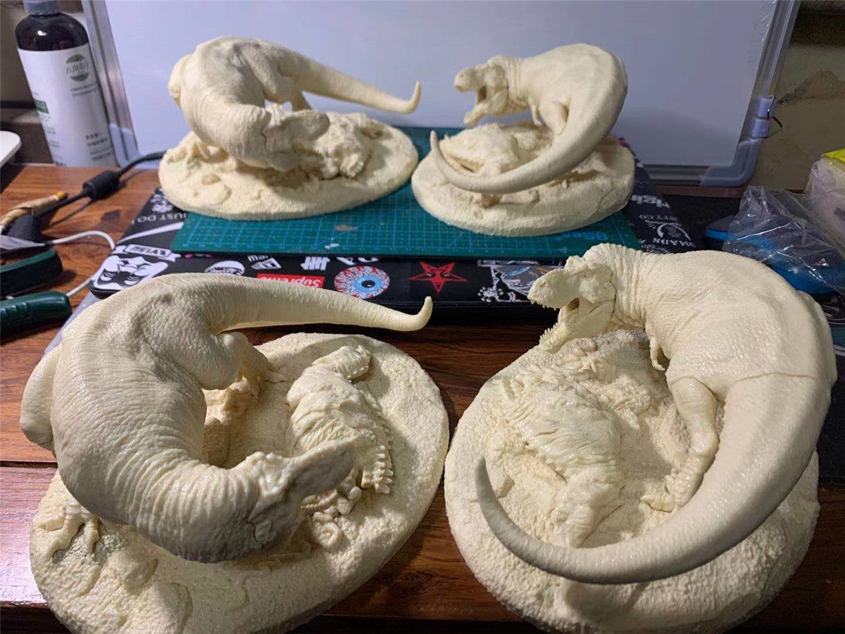 T-Rex Prey Edmontosaurus Unpainted Statue