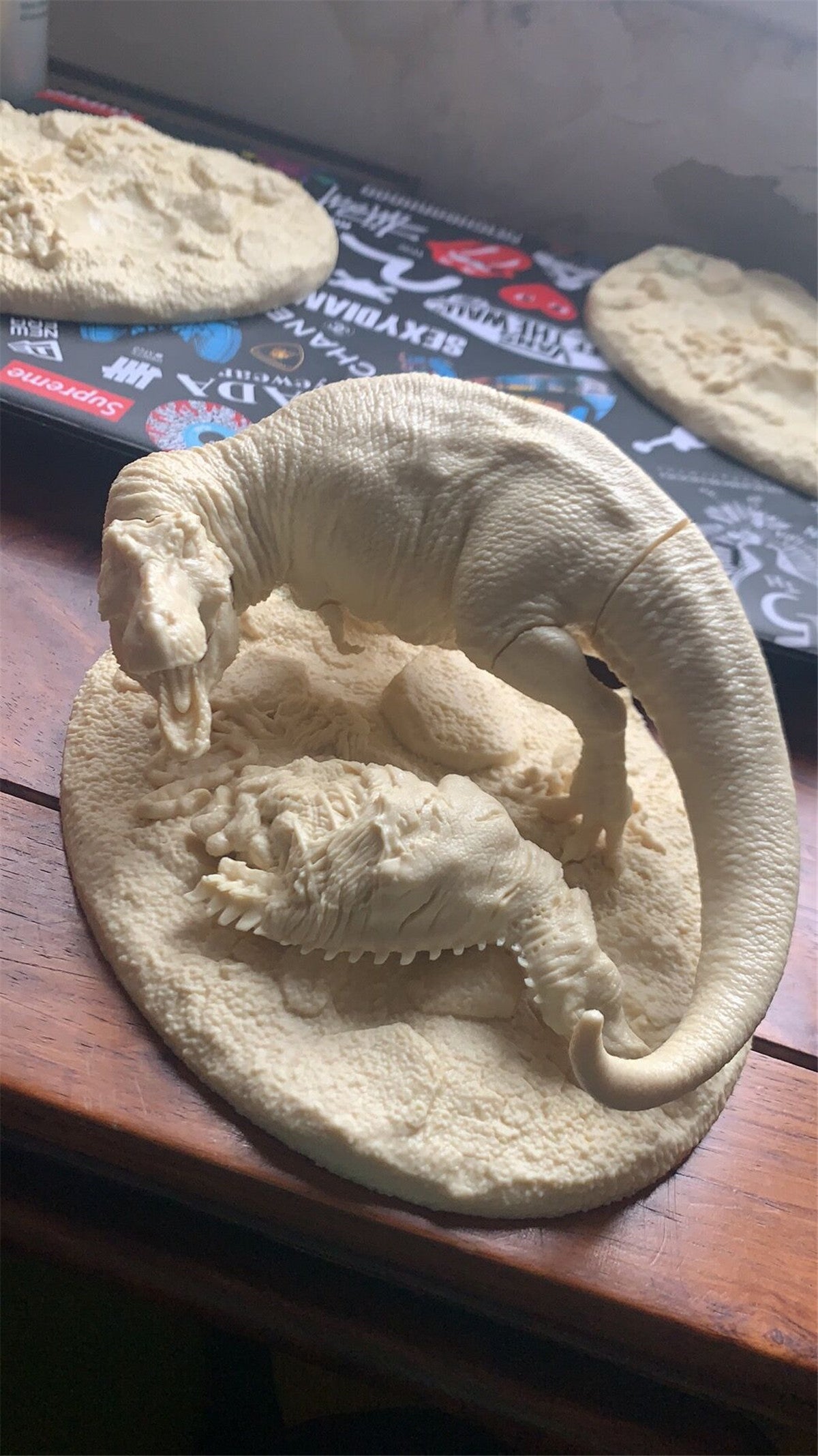 T-Rex Prey Edmontosaurus Unpainted Statue