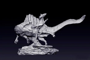 Spinosaurus Preys on Coelacanth Unpainted Figure