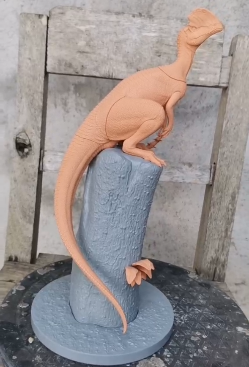 Dilophosaurus Scene Model Kit