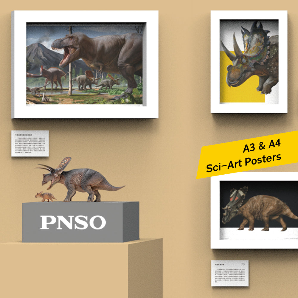 PNSO 1:35 Torosaurus Aubrey & Dabei Figure