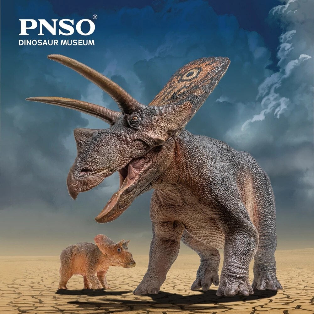 PNSO 1:35 Torosaurus Aubrey & Dabei Figure