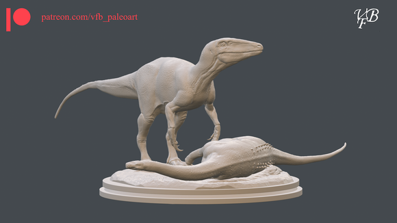 VFB Studio 1/35 Megaraptor diorama Scene Statue Kit