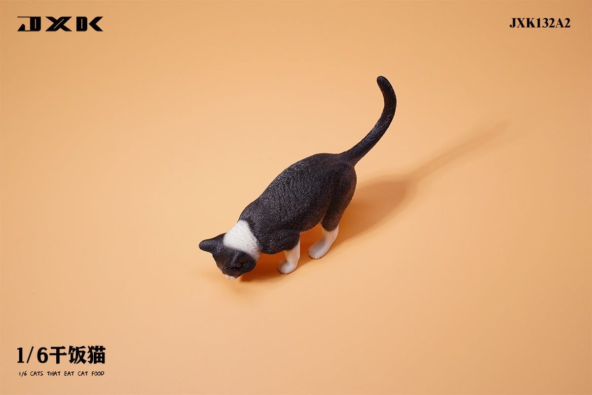 JXK 1/6 Cats That Eat Cat Food Model