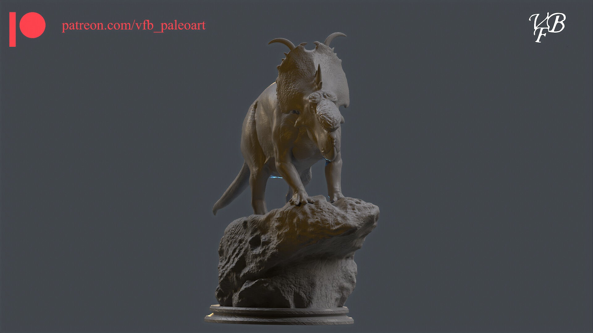 VFB Studio 1/35 Pachyrhinosaurus Scene Statue Kit