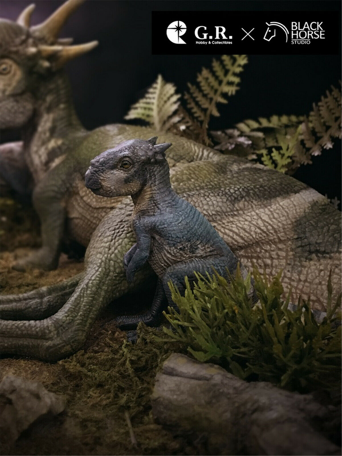 G.R x BLACK HORSE 1/6 Stygimoloch Family Scene GK Statue