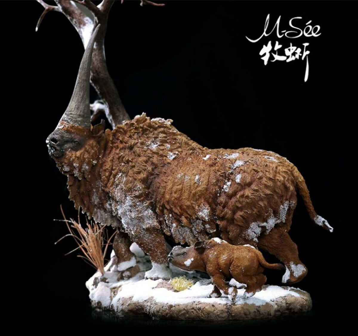 MuSee Studio 1/18 Scale Elasmotherium Family Scene Statue