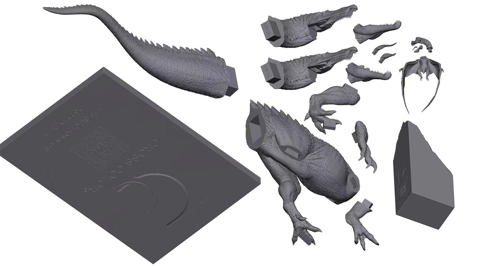 CROSS COLOR 1/15 Suchomimus Model Unpainted Kit