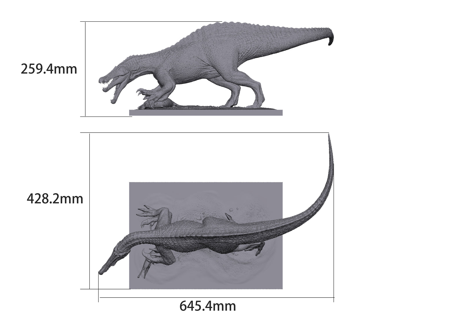 CROSS COLOR 1/15 Suchomimus Model Unpainted Kit